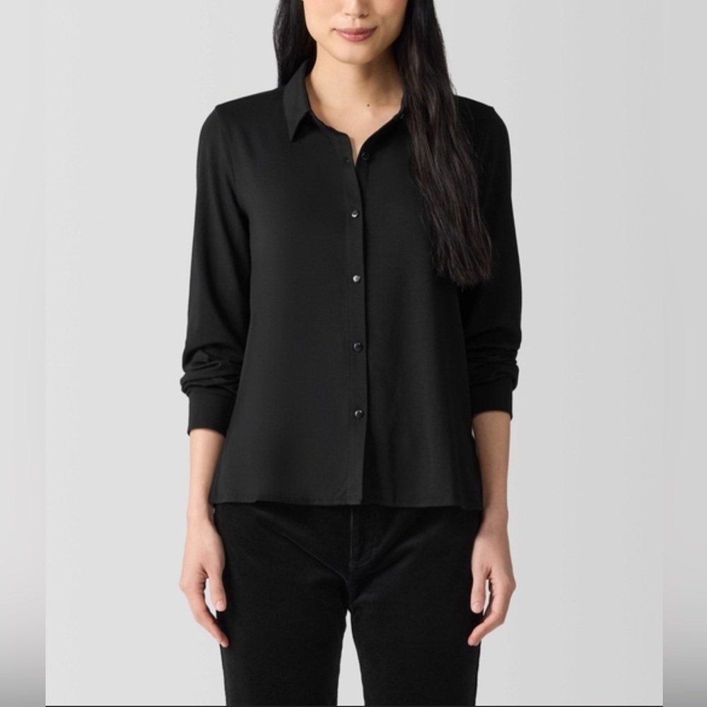 Eileen Fisher Black Long Sleeve shirt